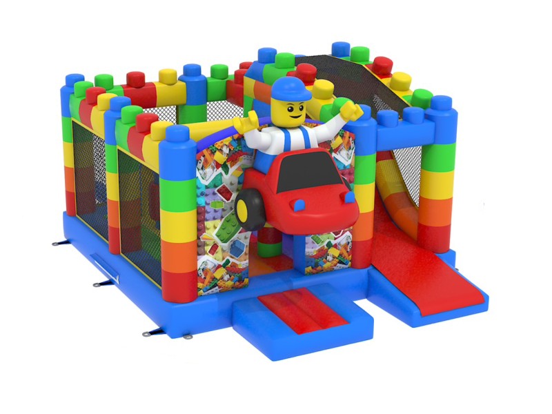 Te koop: springkasteel Lego combo bouwblokken.