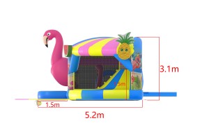 Te koop: flamingo springkasteel 