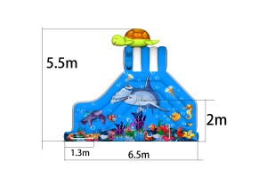Zwembad slide 2m (6,5x2,4x5,5m)