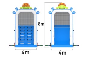 Toboggan pour piscine 4m (9,0x4,0x8,0m)