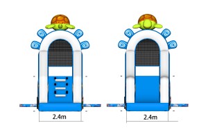 Zwembad slide 2m (6,5x2,4x5,5m)