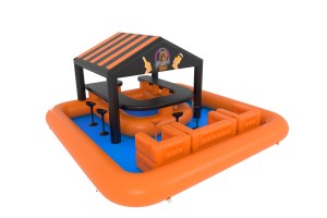 Poolbar orange/noir barman à l'interieur (6,2x6,2x3,0m) ©