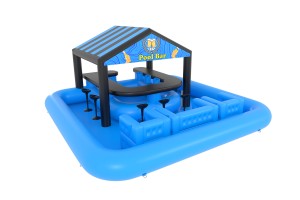 Poolbar blauw/zwart barman binnen (6,2x6,2x3,0m) ©