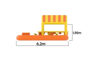 Poolbar orange/jaune (6,2x6,2x3,0m) ©