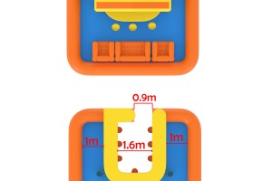 Poolbar oranje/geel (6,2x6,2x3,0m) ©