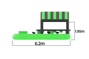 Poolbar groen/zwart barman binnen (6,2x6,2x3m) ©