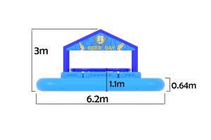 Poolbar blauw/blauw 6,2x6,2x3,0m) ©