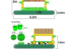 Poolbar Tiki Bar (6,2x6,2x3,0m)