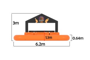 Poolbar orange/noir barman à l'interieur (6,2x6,2x3,0m) ©