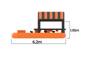 Poolbar oranje/zwart barman binnen (6,2x6,2x3,0m) ©