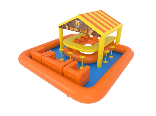 Poolbar orange/jaune (6,2x6,2x3,0m) ©