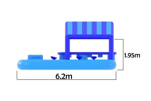 Poolbar blauw/blauw 6,2x6,2x3,0m) ©