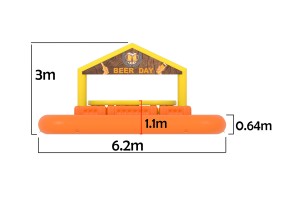 Poolbar orange/jaune (6,2x6,2x3,0m) ©