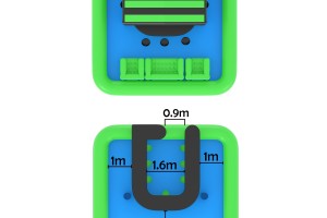 Poolbar groen/zwart barman binnen (6,2x6,2x3m) ©